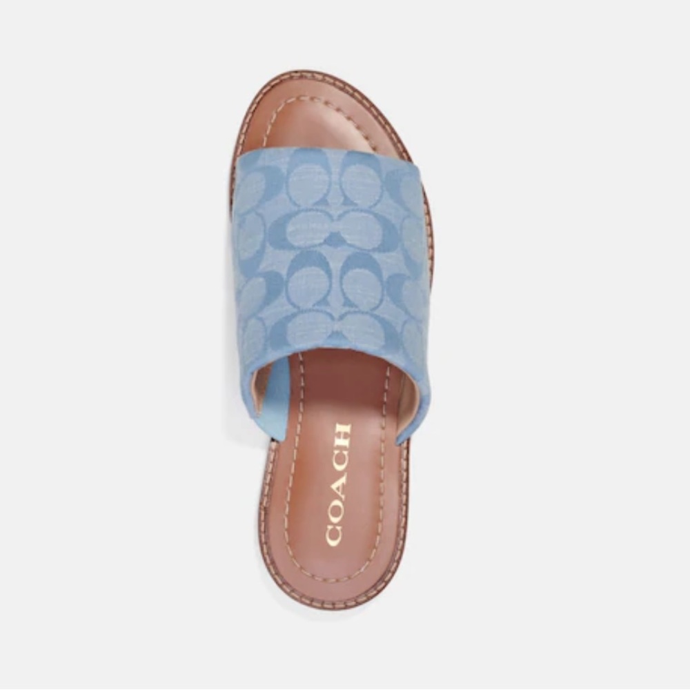 New in Box Coach Hazel Sandal in Signature Chambray size 8 - Picture 7 of 10